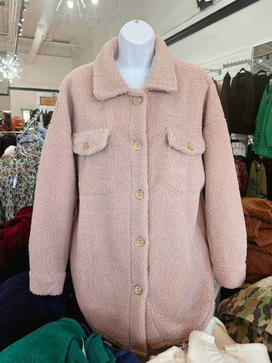 Buttoned Sherpa Jacket