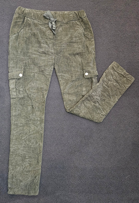 Textured Tie-Waist Pants