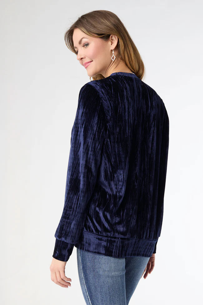 Cordilee Crinkle Velour Top