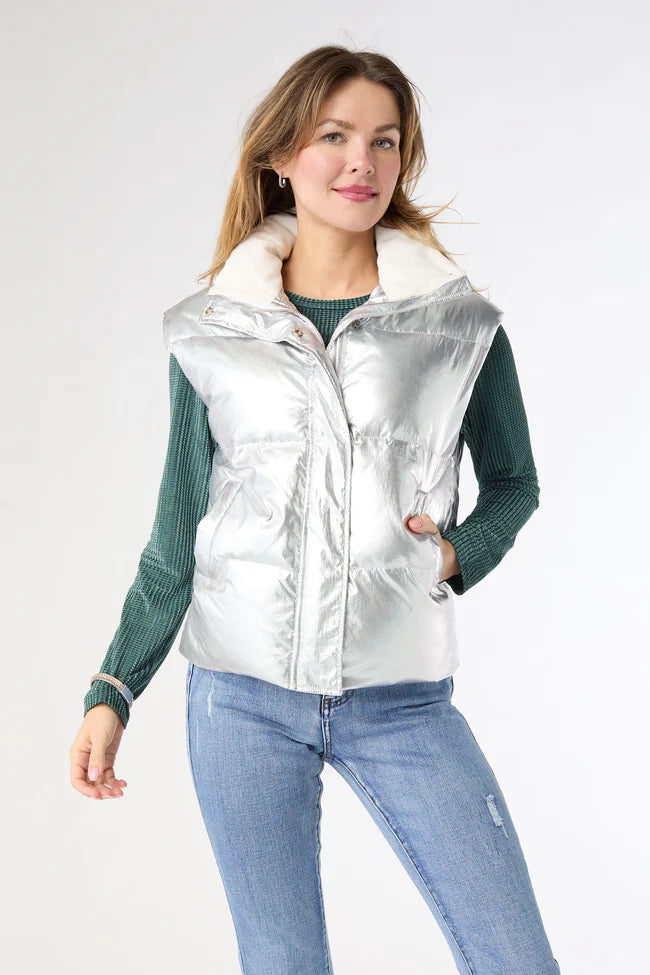 Glinda Metallic Down Vest