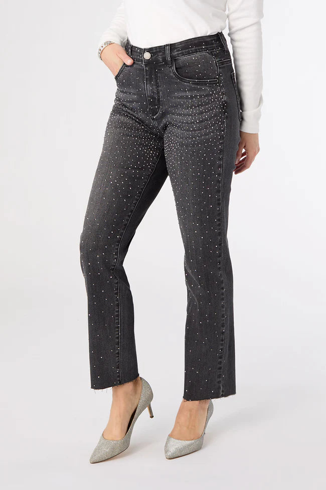 Everstretch Straight Ankle Pant W Rhinestone