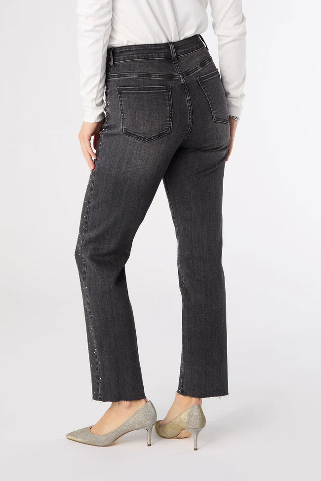 Everstretch Straight Ankle Pant W Rhinestone