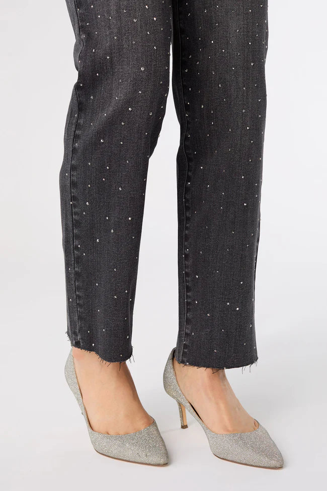 Everstretch Straight Ankle Pant W Rhinestone