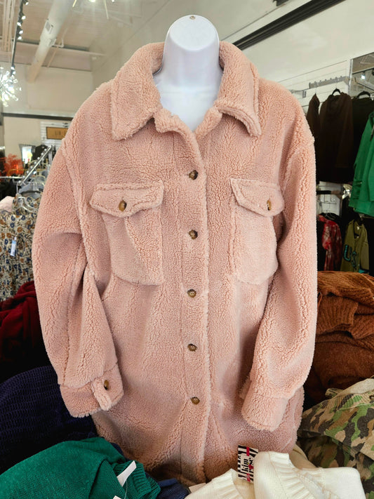 Pink Sherpa Jacket