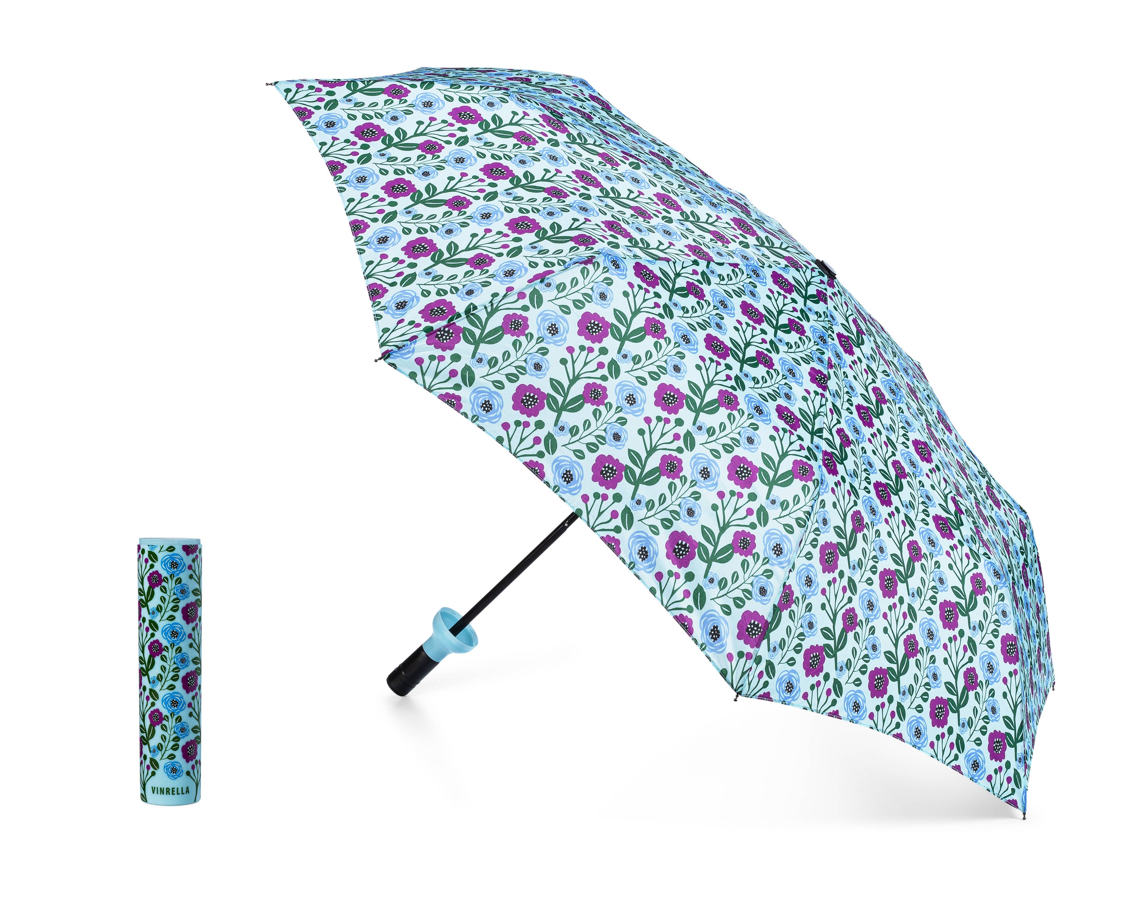 Floral Fantasy Wine Bottle Umbrella