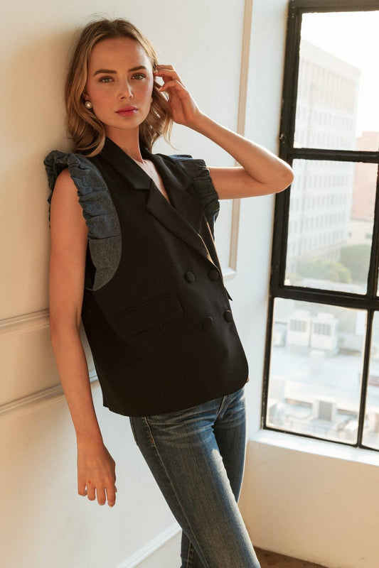 Jobi Vest with Denim
