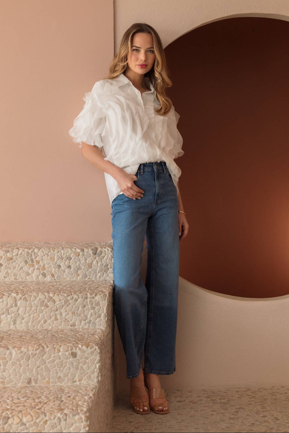 Jhen Cascade Ruffle Top