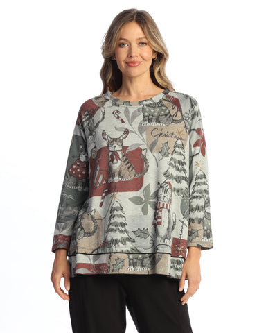 Cozy Winter Cats Pullover