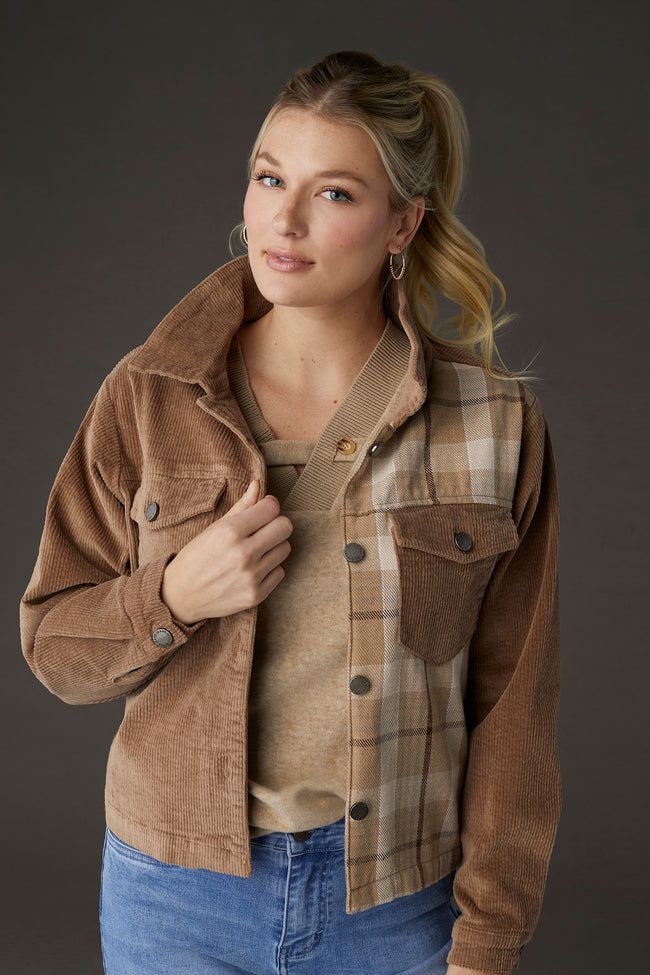 ROARK CORDUROY BUTTON FRONT JACKET