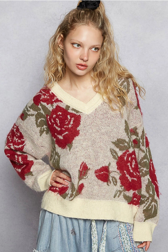 White Rose Sweater