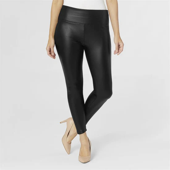 Alexi Faux Black Leather Legging