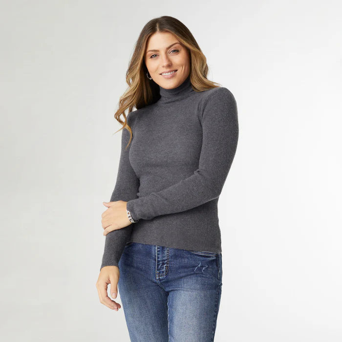 Kamryn Funnel Neck Rib Knit Top