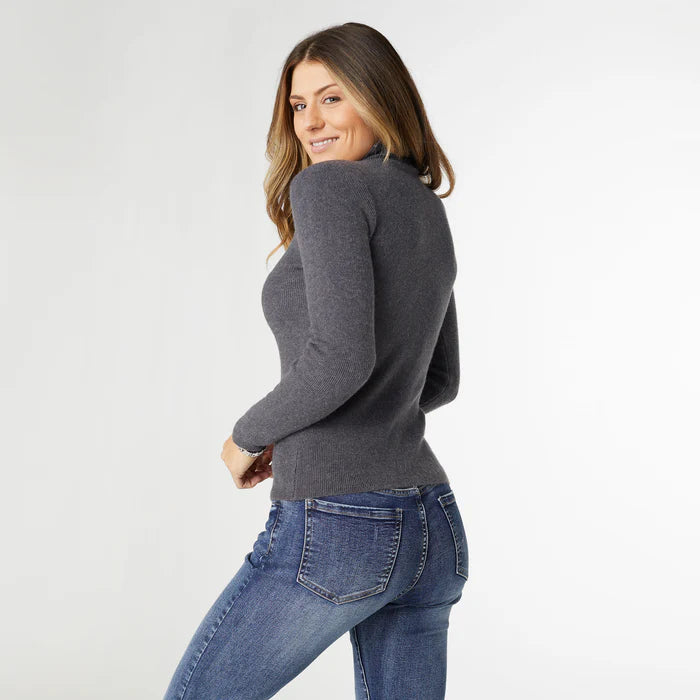 Kamryn Funnel Neck Rib Knit Top