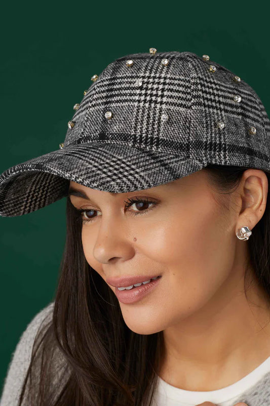 Glitzy Plaid Baseball Hat
