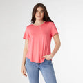 Pleat Bright Coral Tee