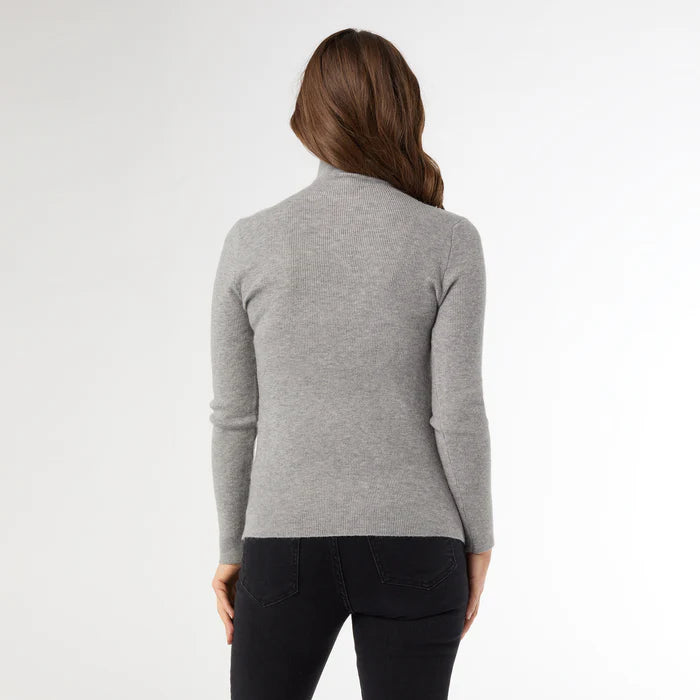 Kamryn Funnel Neck Rib Knit Top