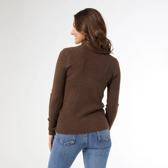Kamryn Funnel Neck Rib Knit Top