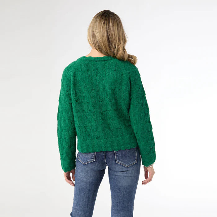 Regina Cardigan with Scalloped Trim