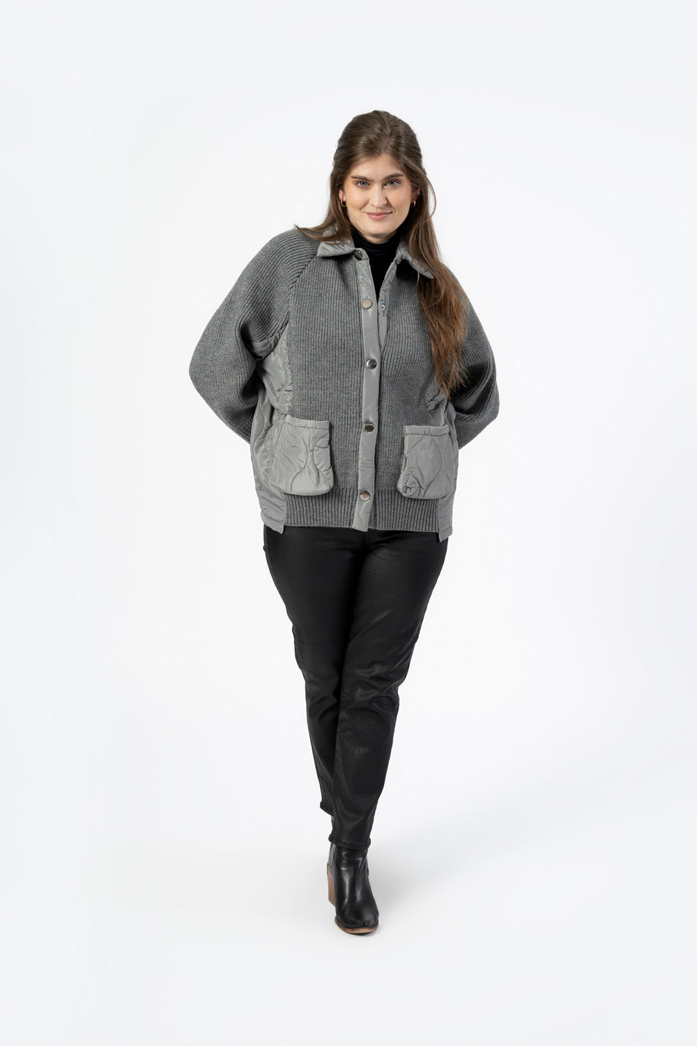Misty Fog Button Jacket