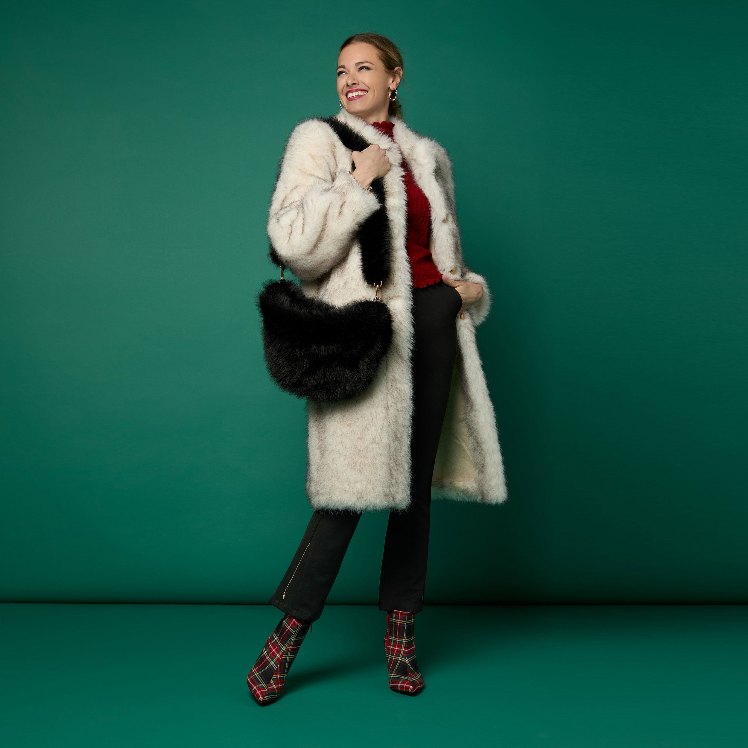 Arleigh Faux Fur Crossbody Bag