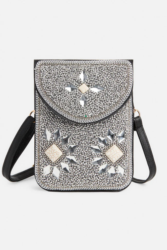 Artisan Beaded Holiday Crossbody Bag
