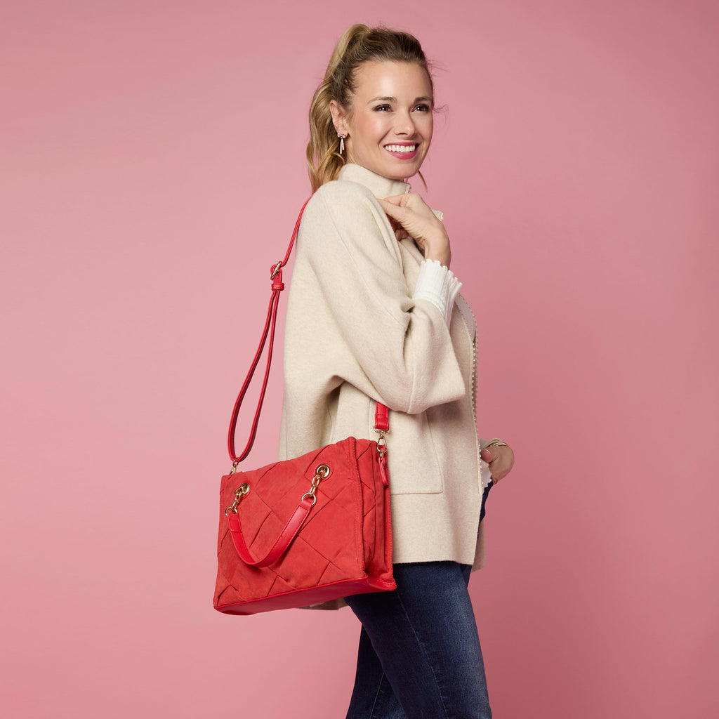 Belle Quilted Tote Handbag