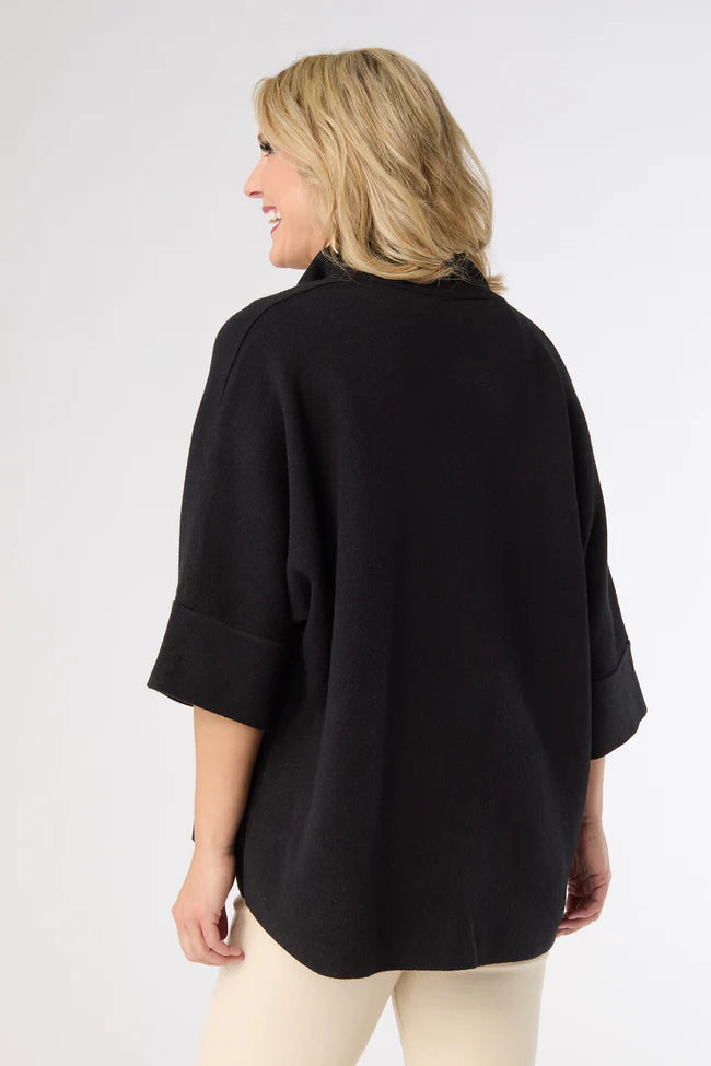 Heavenly-Luxe Rhinestone Zip Front Cardigan with Pockets