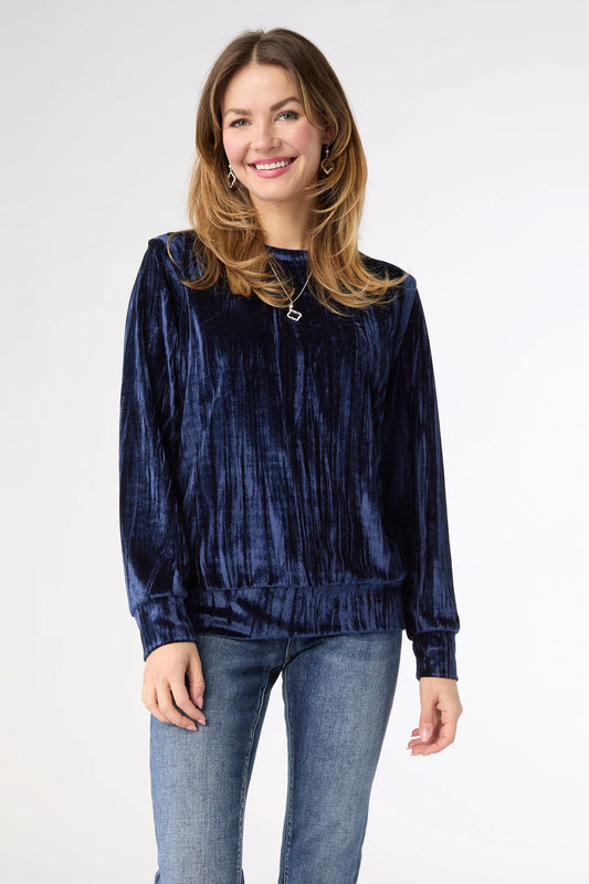 Cordilee Crinkle Velour Top