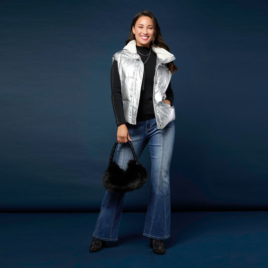 Glinda Metallic Down Vest