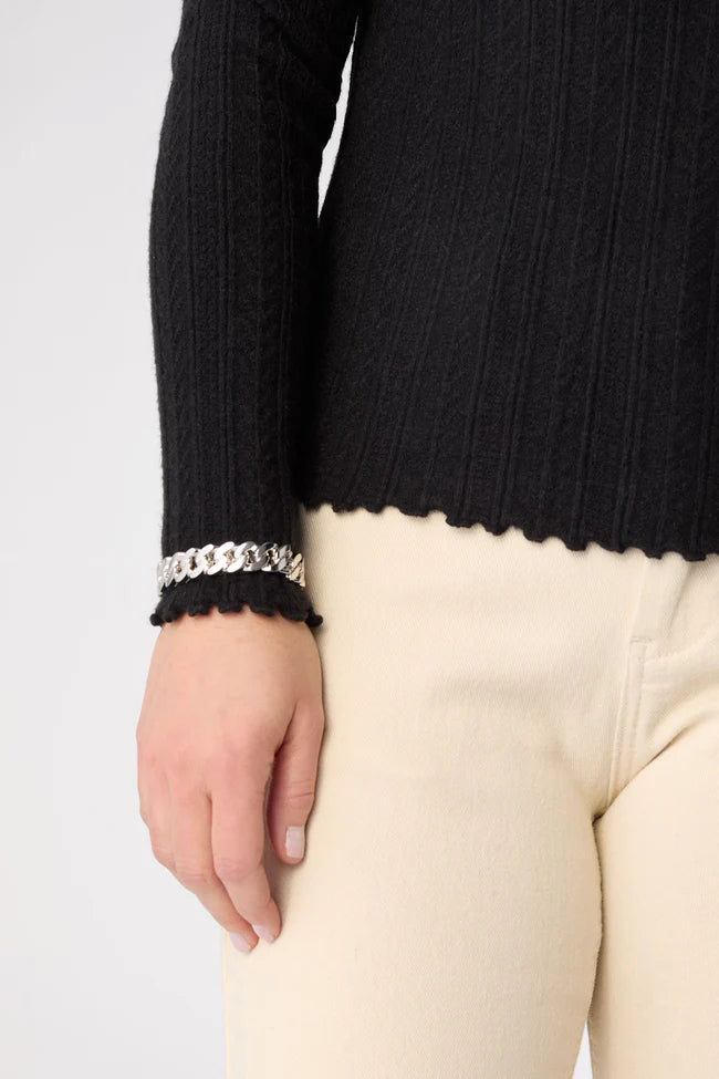 Avalee Funnel Neck Cable Knit Sweater