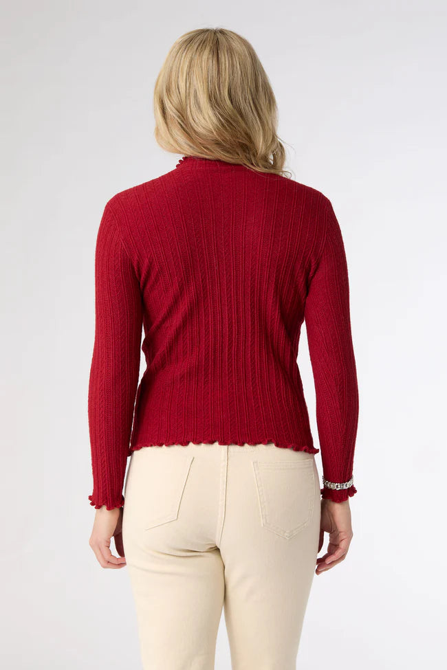 Avalee Funnel Neck Cable Knit Sweater