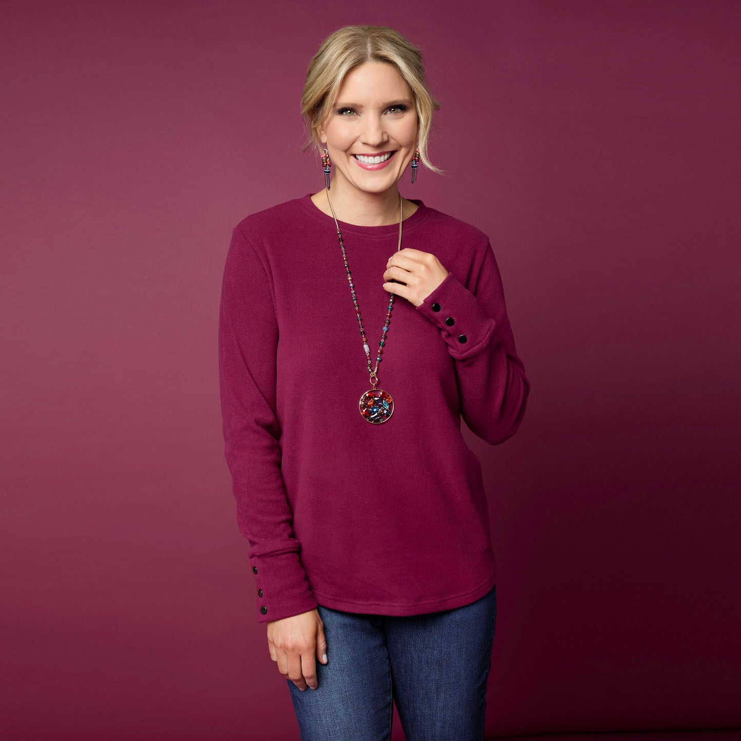 Alexis Super Soft Top W Snap Cuff