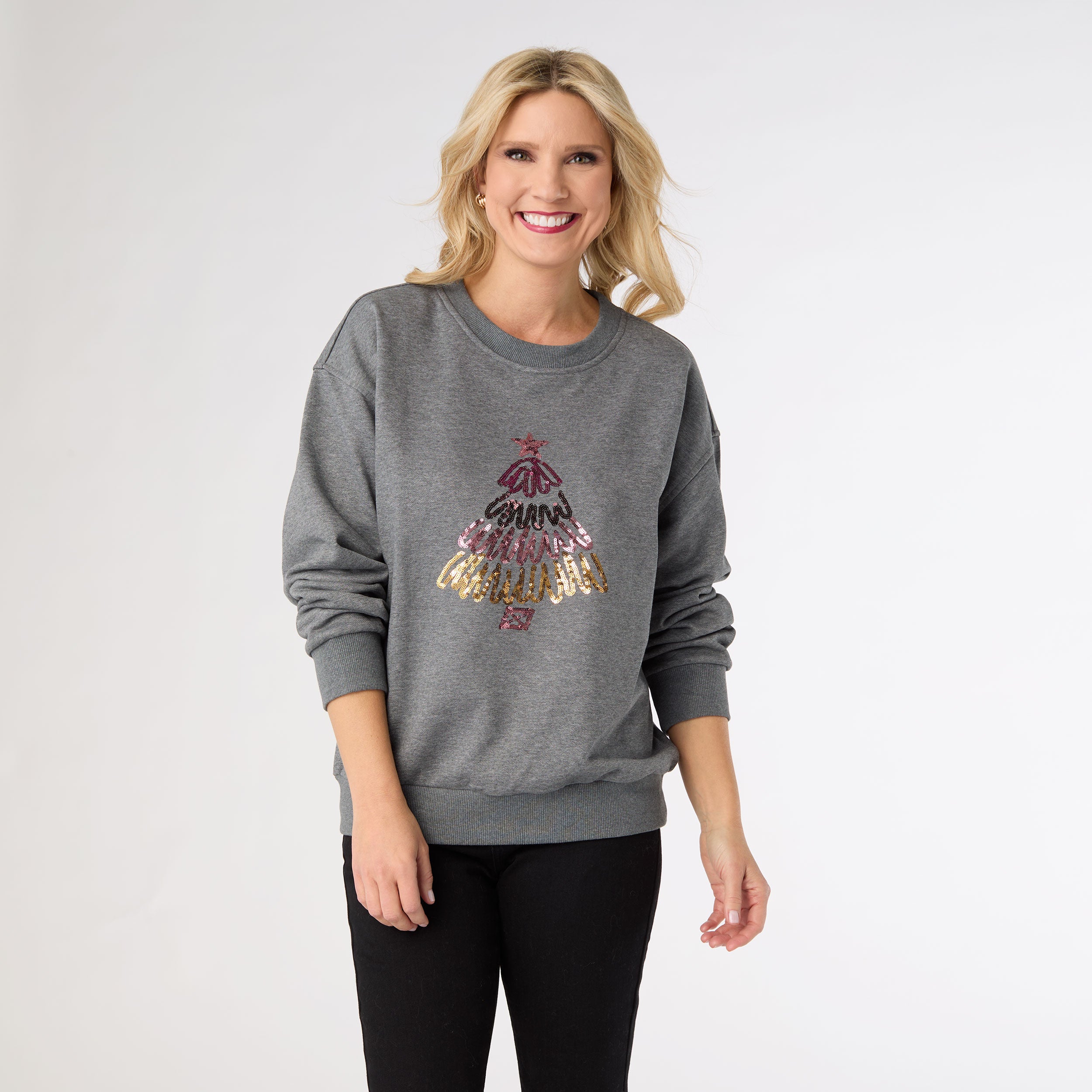 Noble Sweatshirt W Sequin Tree