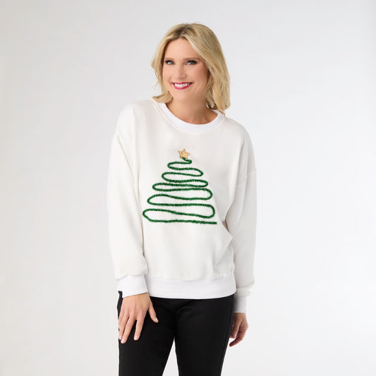 Epiphany Sweatshirt W Tinsel Tree