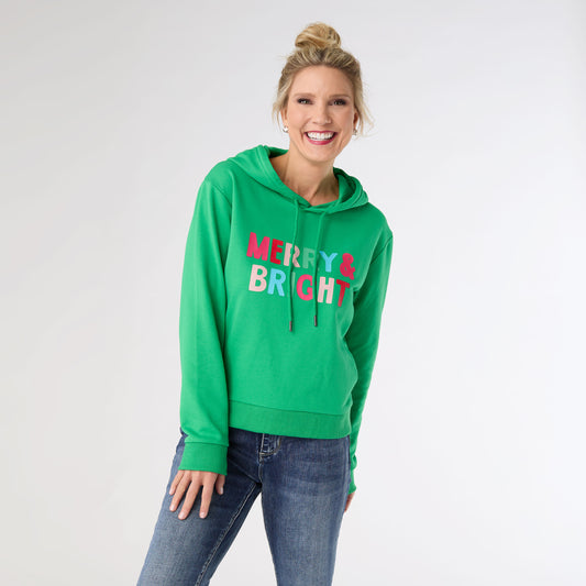 Merry & Bright Hooded Sweatshirt