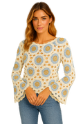 Circular Scalloped Crochet Sweater