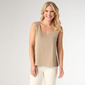 Soft Landing Taupe Tank Top