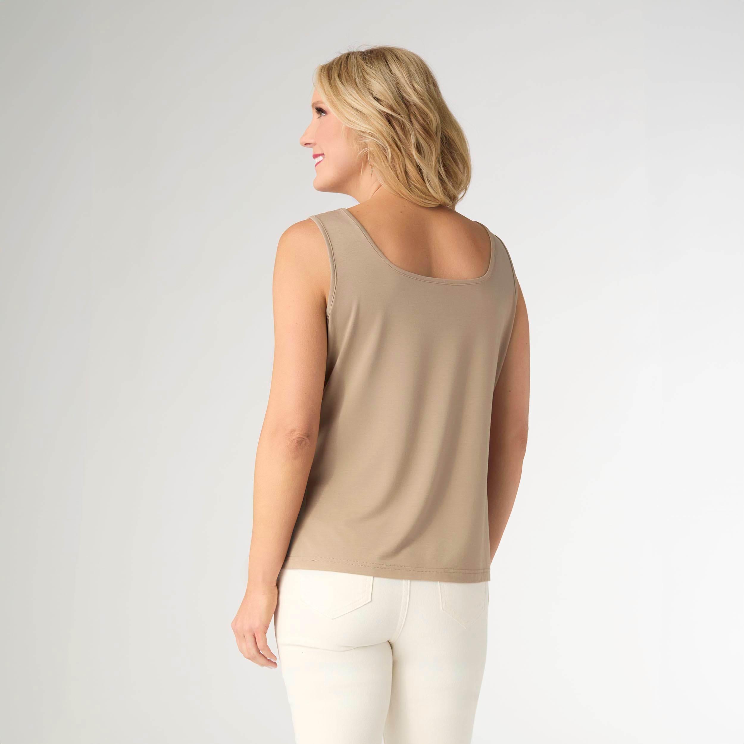 Soft Landing Taupe Tank Top