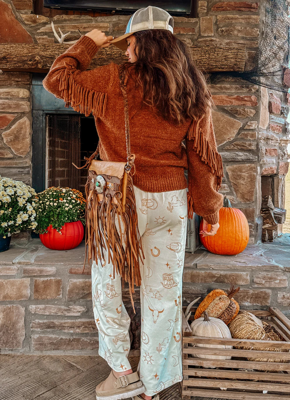 Tassel Half Zip Fringe Sweater