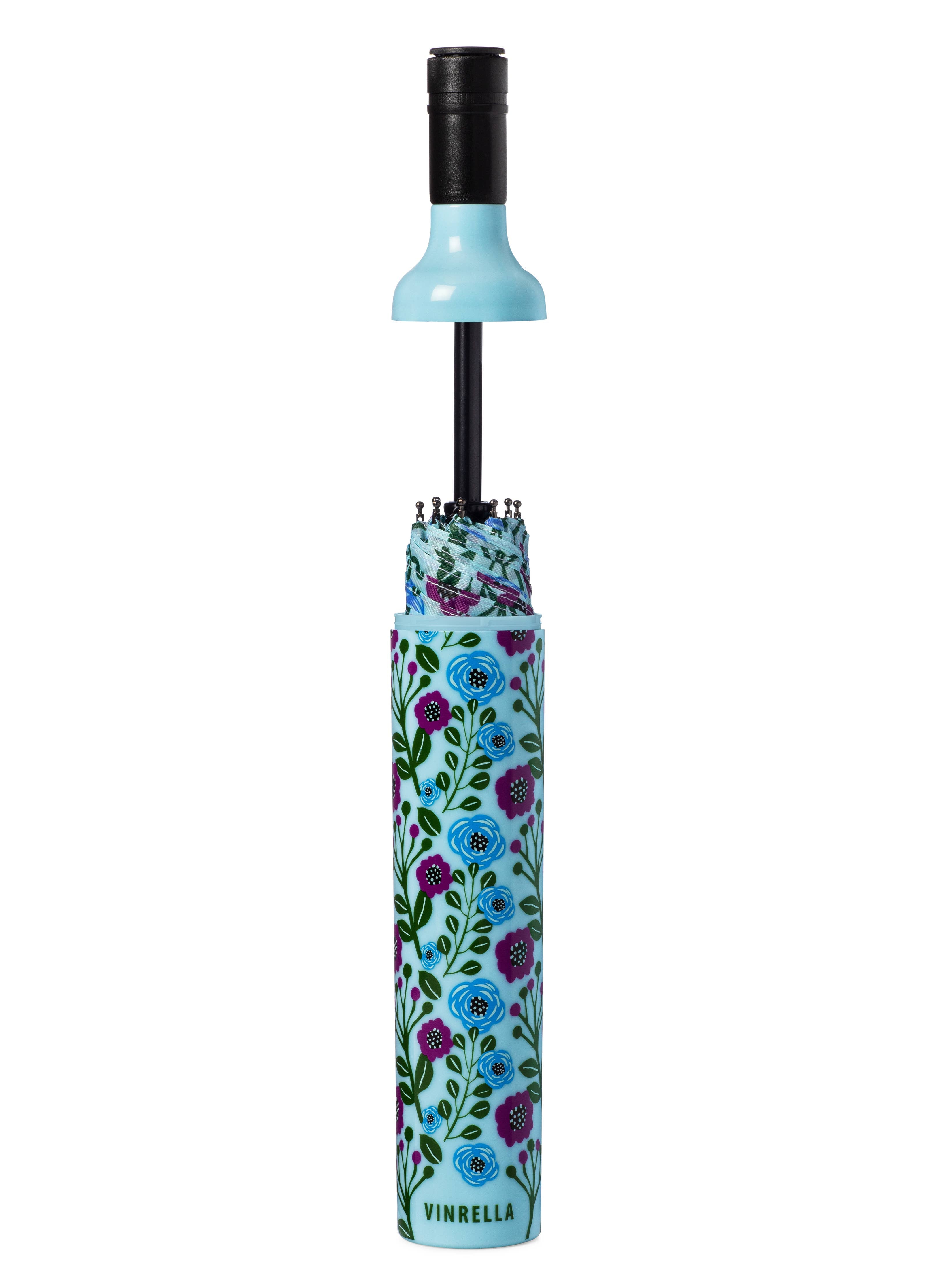 Floral Fantasy Wine Bottle Umbrella
