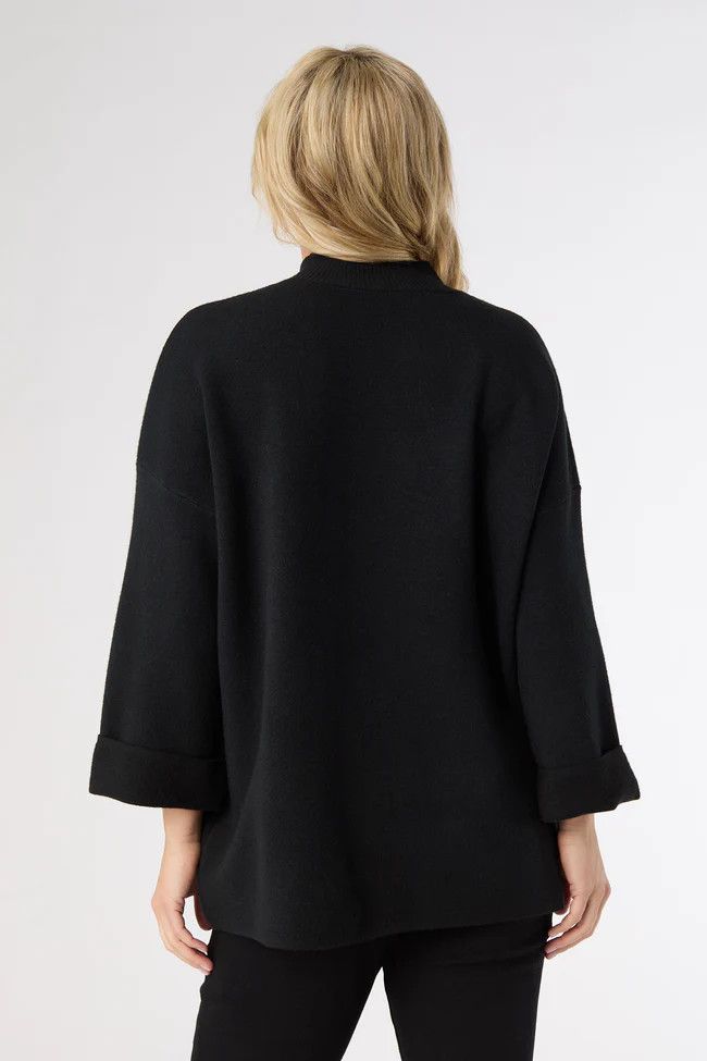 Heavenly-Luxe Mock Neck Rhinestone Sweater