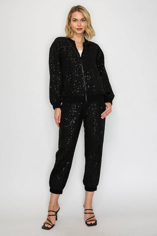 Janna Embroidered Sequin Jacket