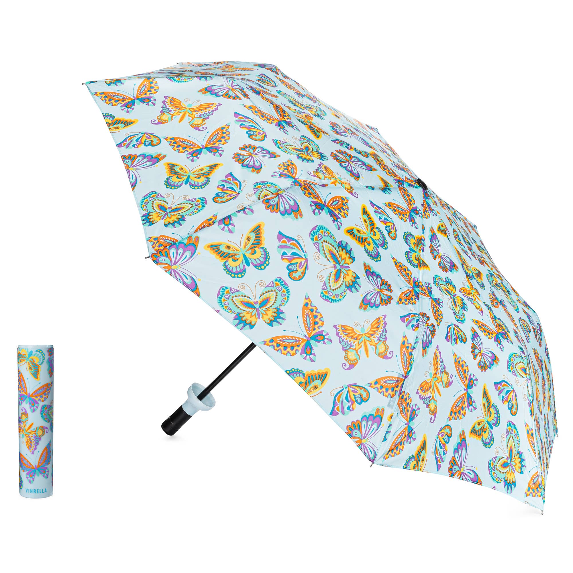Flutter By Butterfly Wine Bottle Umbrella