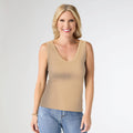 Tan Reversible Seamless Ribbed Tank