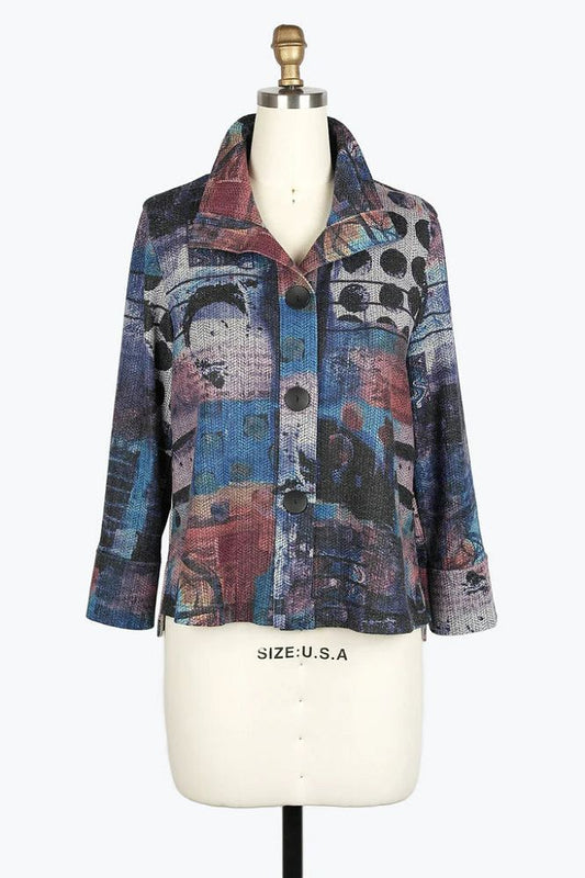 ABSTRACT WIRED COLLAR JACKET