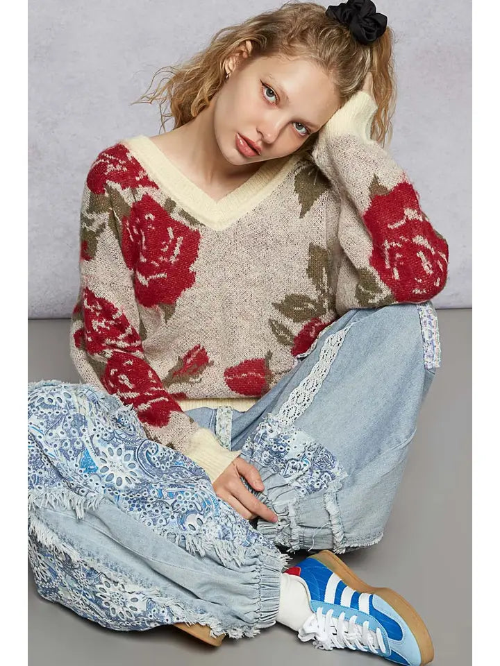 White Rose Sweater