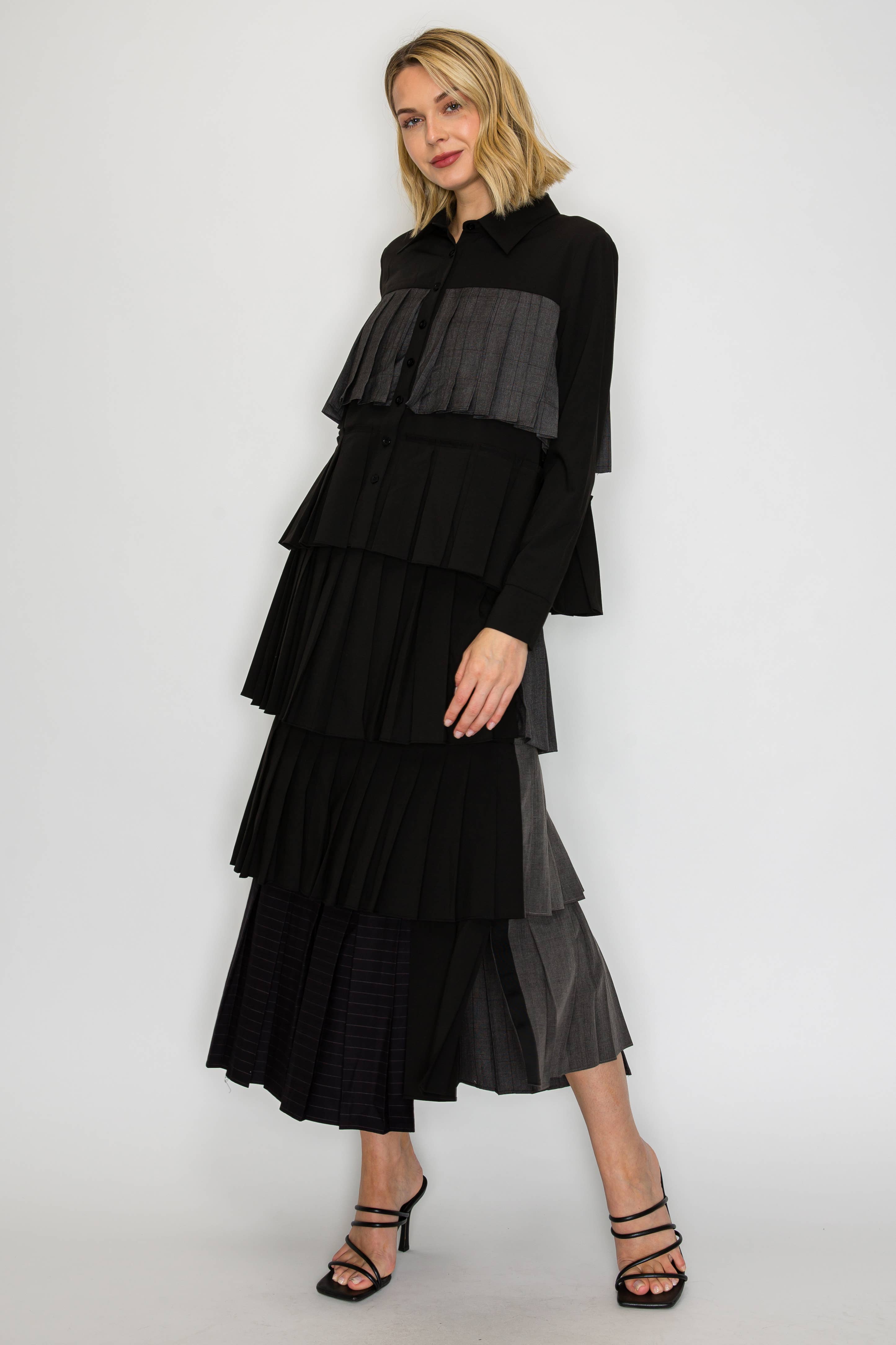 Jonita Woven Pleated Skirt