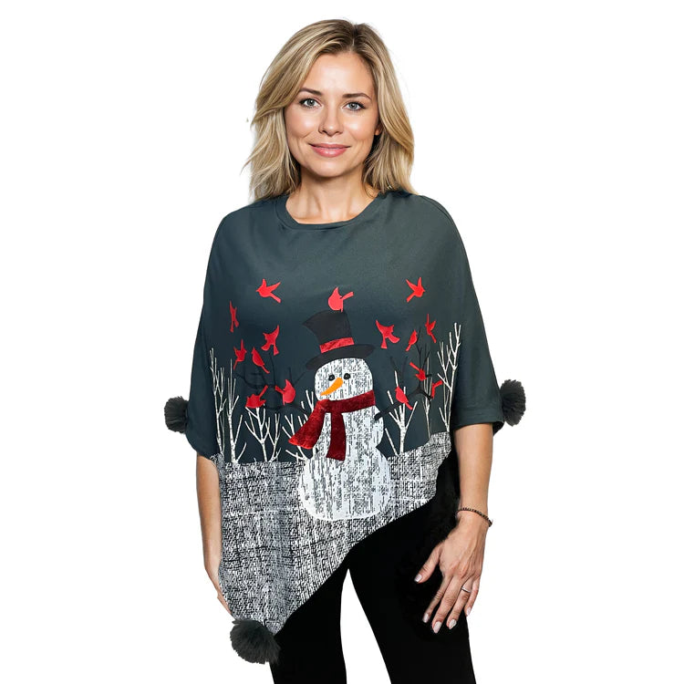 Festive Winter Ponchos