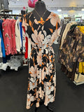Orange and Black Wrap Dress