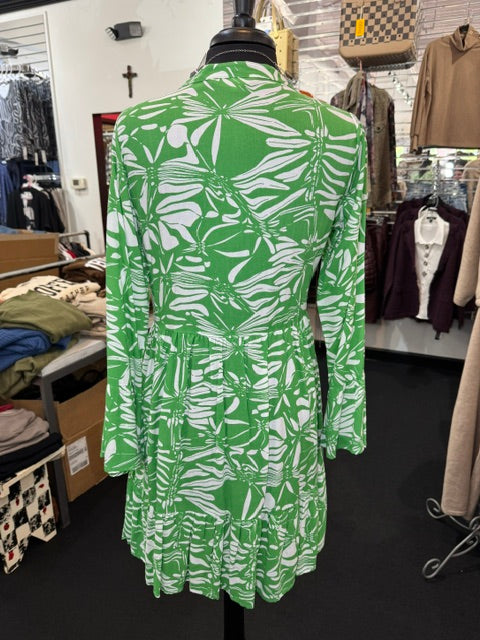 Green Zebra Flowy Dress